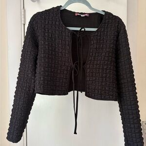 Urban Outfitters Black Textured Top